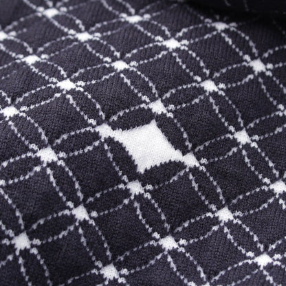 Louis Vuitton Wool 3D Monogram Flower Jacquard Hoodie Navy White — view 8