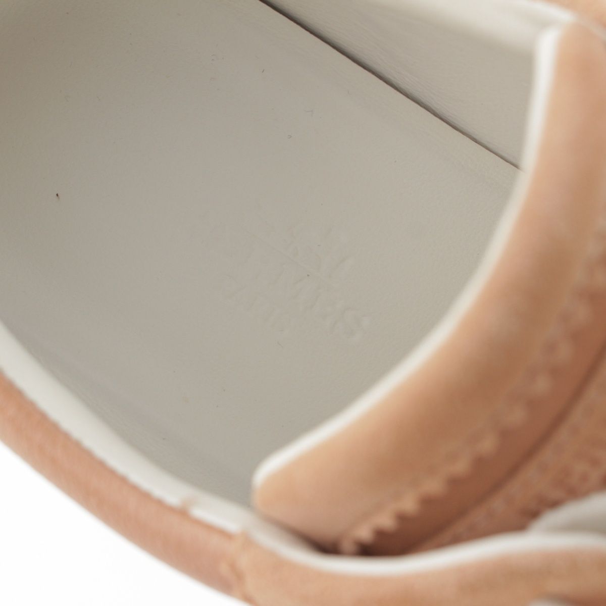 Hermes Leather Suede Bouncing H Logo Sole Low Top Sneakers Beige Pe Roulis No — view 7