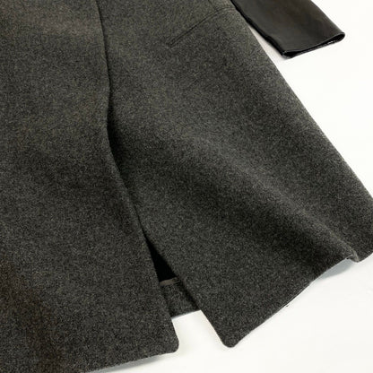 Celine Phoebe Philo Era Crombie Coat Leather Switch Gray Black — view 6