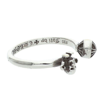 Chrome Hearts Bubblegum Foti Cross Ball Silver Ring — view 5
