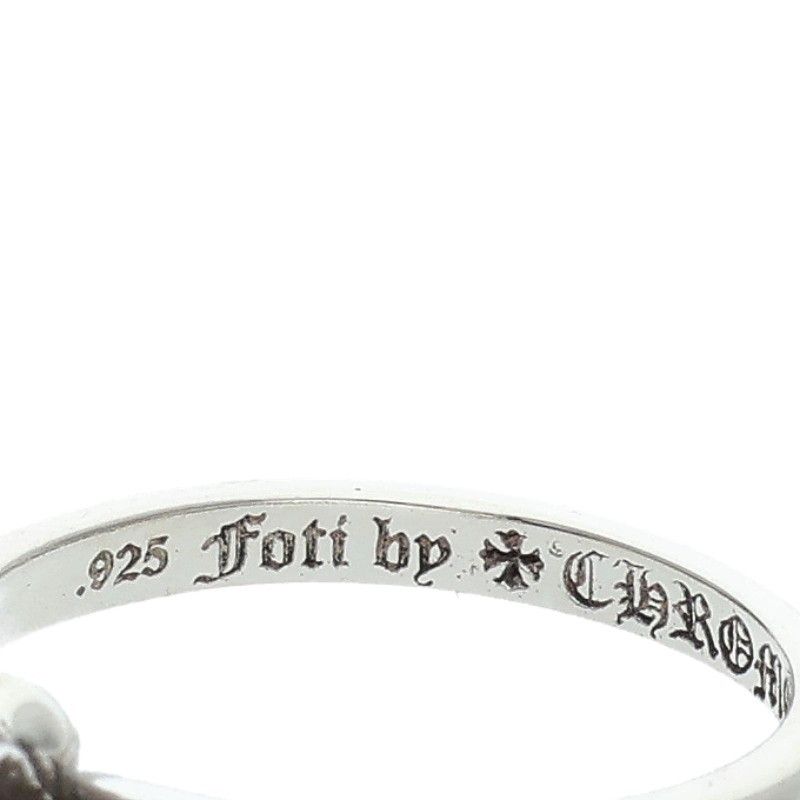 Chrome Hearts Bubblegum Foti Cross Ball Silver Ring — view 3