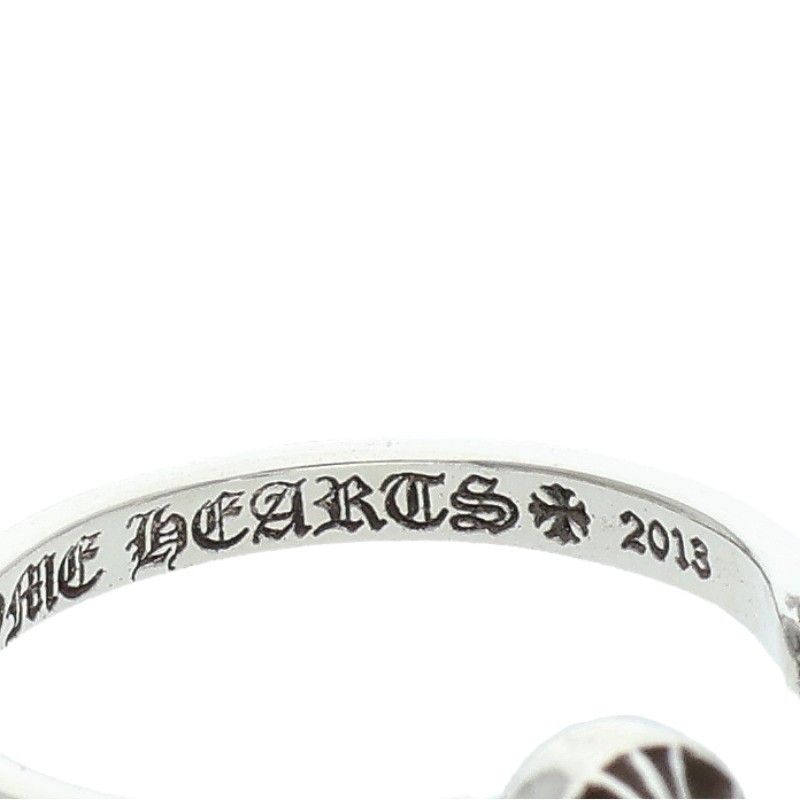 Chrome Hearts Bubblegum Foti Cross Ball Silver Ring — view 4