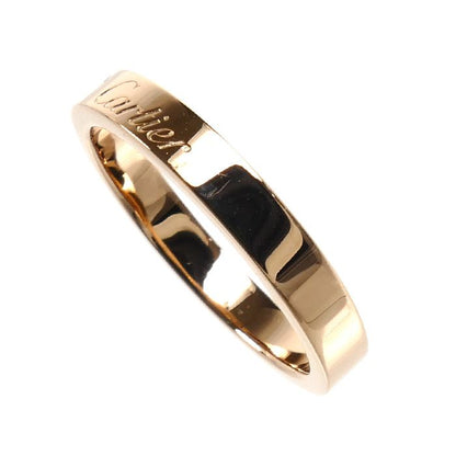 Cartier 18k Pink Gold Wedding Engraved Diamond Ring — view 2