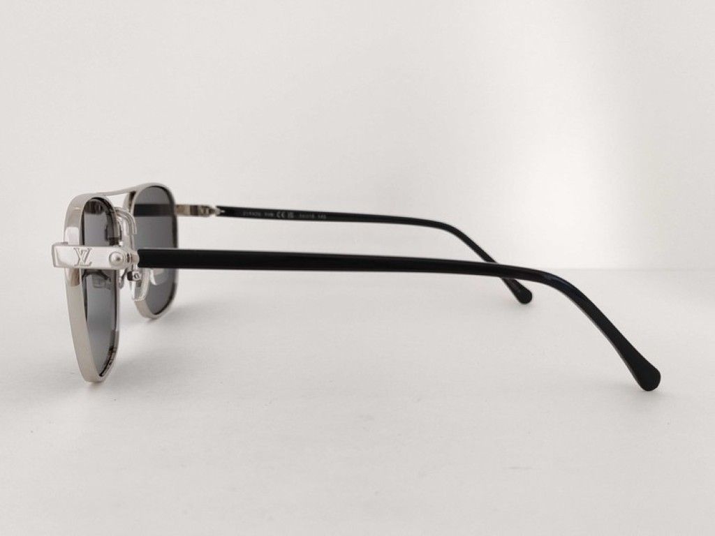 Louis Vuitton Sunglasses LV Signature Black Silver Metal Eyewear — view 2