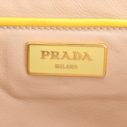 Prada Triangle Logo Ribbon Motif Leather Shoulder Bag — view 8