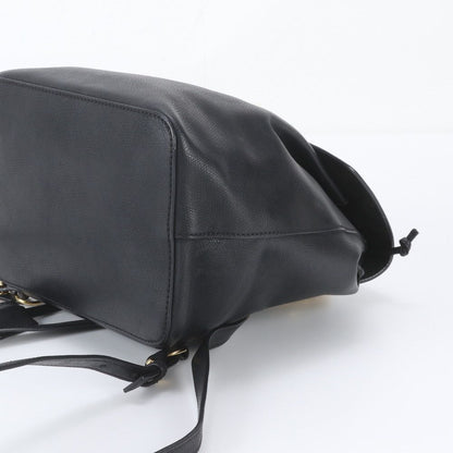 Fendi Is Backpack Leather Shoulder Bag Black — view 4