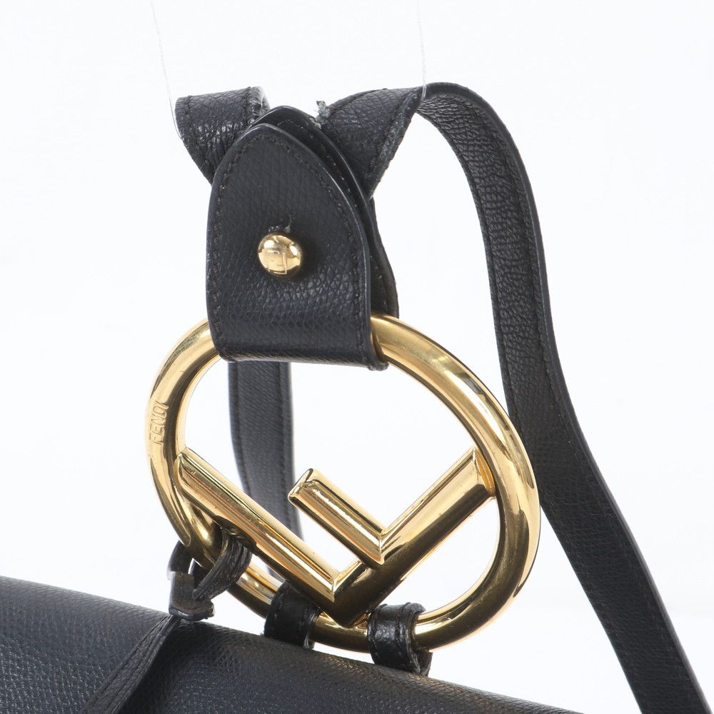 Fendi Is Backpack Leather Shoulder Bag Black — view 2