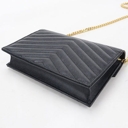 Saint Laurent Envelope Cassandra Chain Wallet Calfskin Shoulder Bag — view 2
