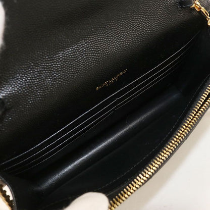 Saint Laurent Envelope Cassandra Chain Wallet Calfskin Shoulder Bag — view 3