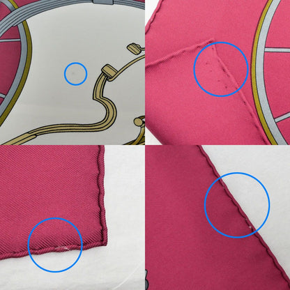 Hermes Carre 90 Spring Red White Carriage Scarf Silk — view 8