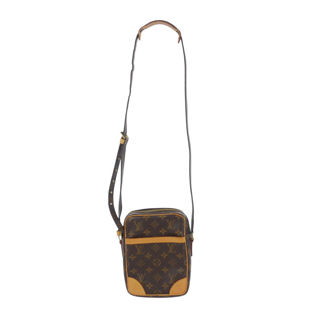 Louis Vuitton Leather Shoulder Bag Pochette Danube PM Monogram Vachetta Brown