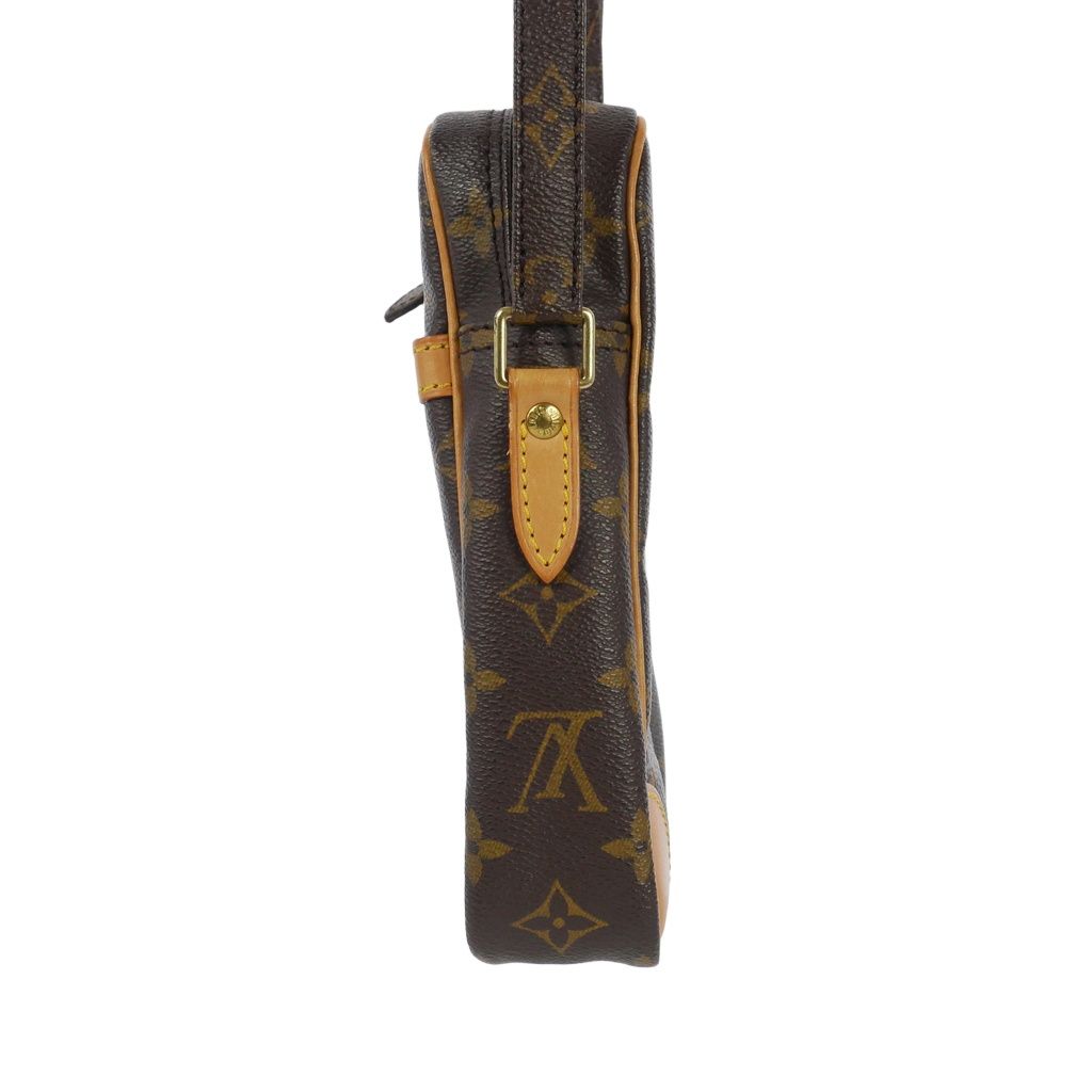 Louis Vuitton Leather Shoulder Bag Pochette Danube PM Monogram Vachetta Brown — view 4