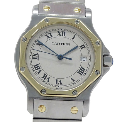 Cartier Watch Santos Octagon LM Date Quartz Stainless Steel Gold YG — view 2