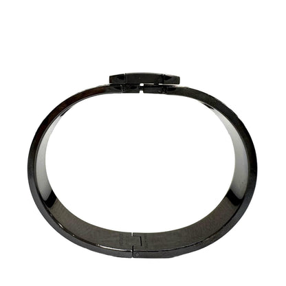 Hermes Clic Clac PM Metallic Black White So Bangle Bracelet — view 3