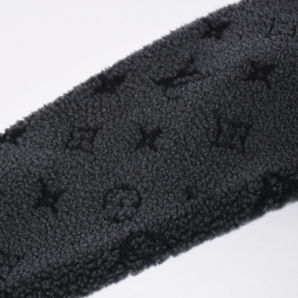 Louis Vuitton Shearling Crew Neck Knit Sweatshirt Rda Black Gray S — view 7