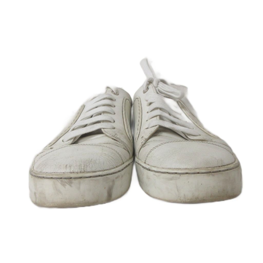 Chanel Sneakers Lace-up CC Logo Leather White — view 3