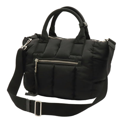 Prada Bomber Tote 2-Way Shoulder Bag Crossbody Nylon Leather Nero Black — view 2