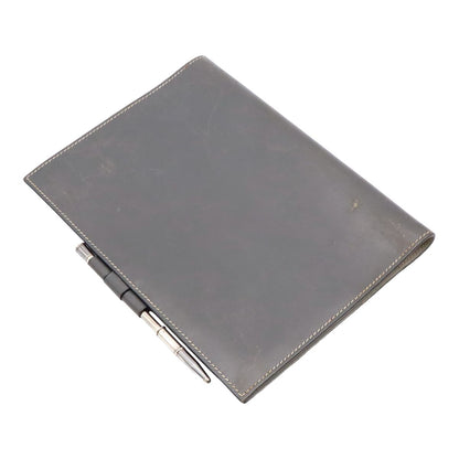 Hermes Agenda Gloves Trotter Cover Box Calf Leather Gray with Ballpoint Pen — view 2