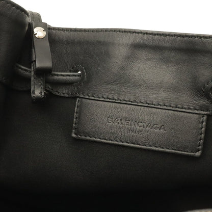 Balenciaga Navy Bucket Logo Shoulder Bag Drawstring Crossbody Canvas Leather — view 8
