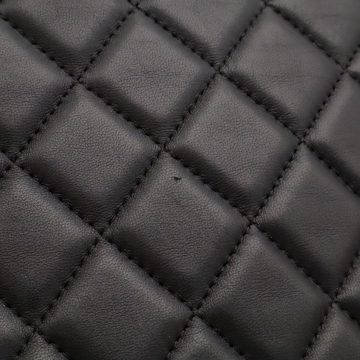 Chanel Quilted CC Logo Clutch Multi Pouch Leather Black Gold — view 5