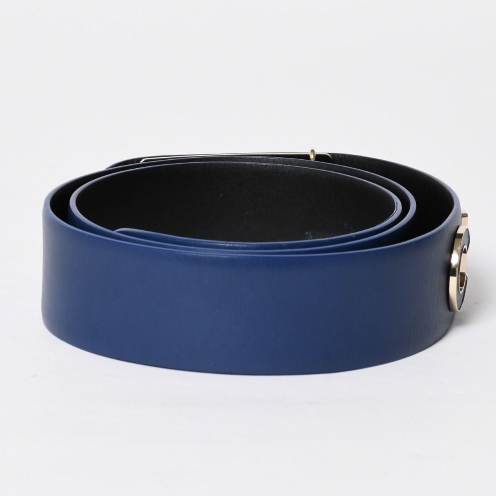Chanel Pharrell Williams Leather Belt 95/38 CC Logo Navy — view 2