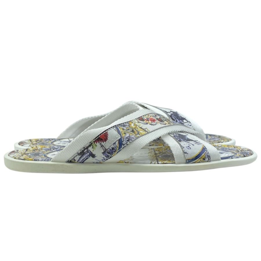 Dolce & Gabbana Sandals Cross Strap Majolica Pattern Synthetic — view 4