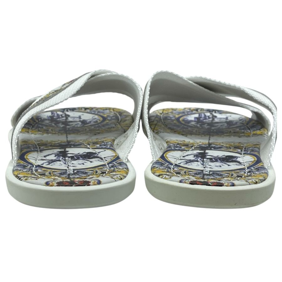 Dolce & Gabbana Sandals Cross Strap Majolica Pattern Synthetic — view 5