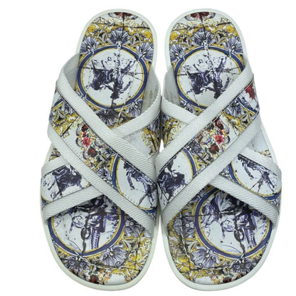 Dolce & Gabbana Sandals Cross Strap Majolica Pattern Synthetic — view 2