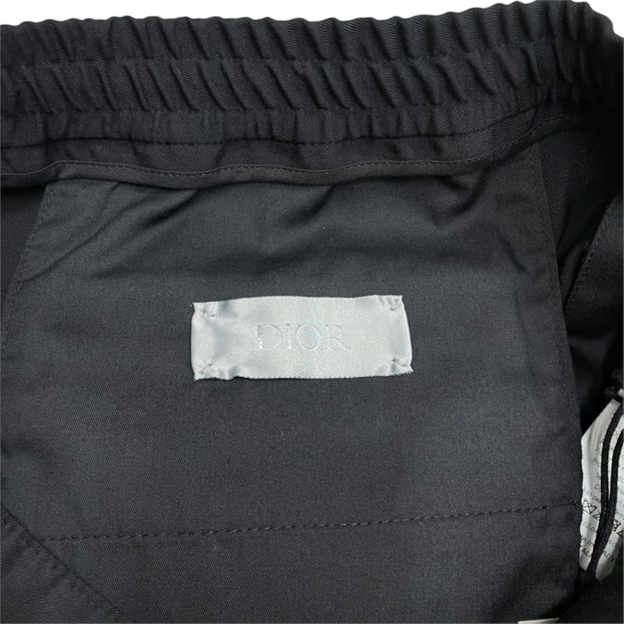 Dior Kaws Collaboration Jogger Pants Track Bee Embroidery Wool Rhinestone Black — view 7