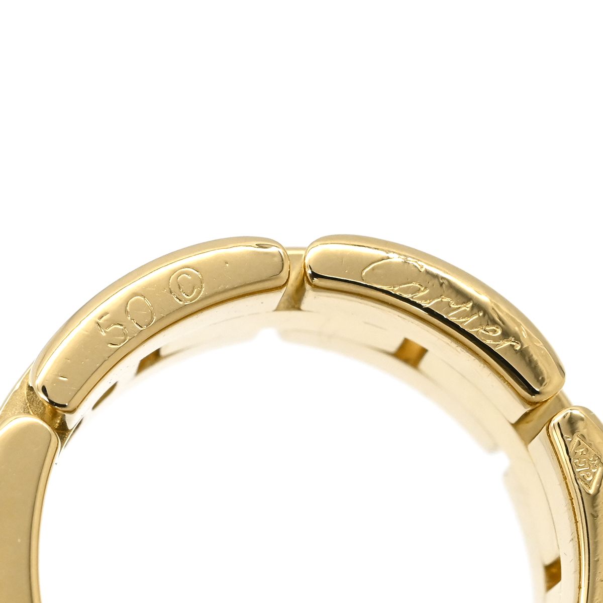 Cartier Maillon Panthere 3-Row Half Diamond Ring Yellow Gold 50 — view 6