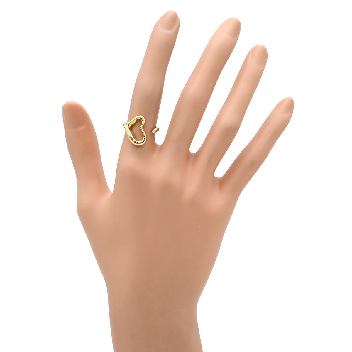 Tiffany & Co Ring Open Heart Yellow Gold Elsa Peretti — view 7