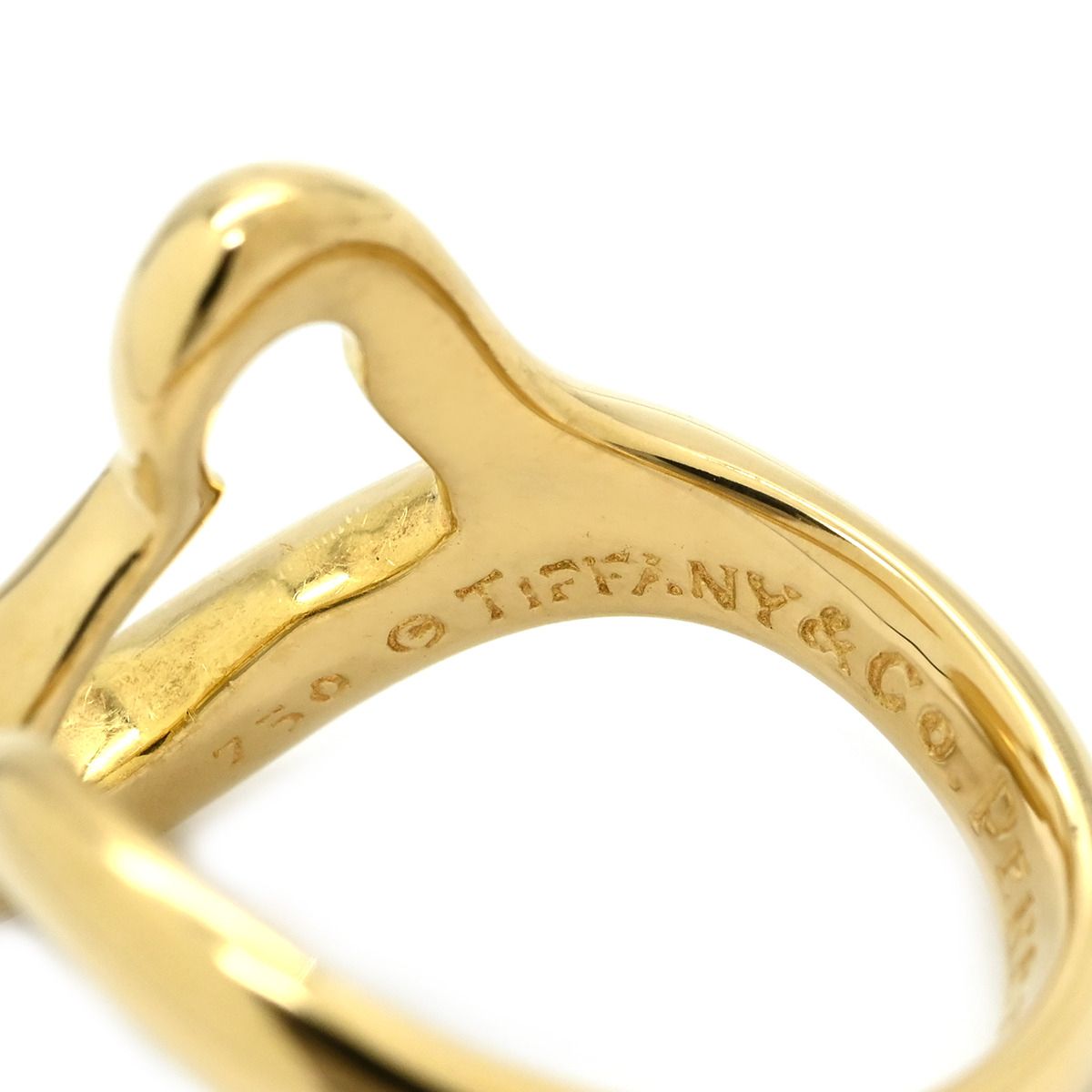 Tiffany & Co Ring Open Heart Yellow Gold Elsa Peretti — view 5
