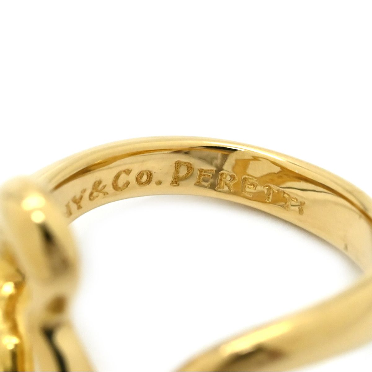 Tiffany & Co Ring Open Heart Yellow Gold Elsa Peretti — view 4