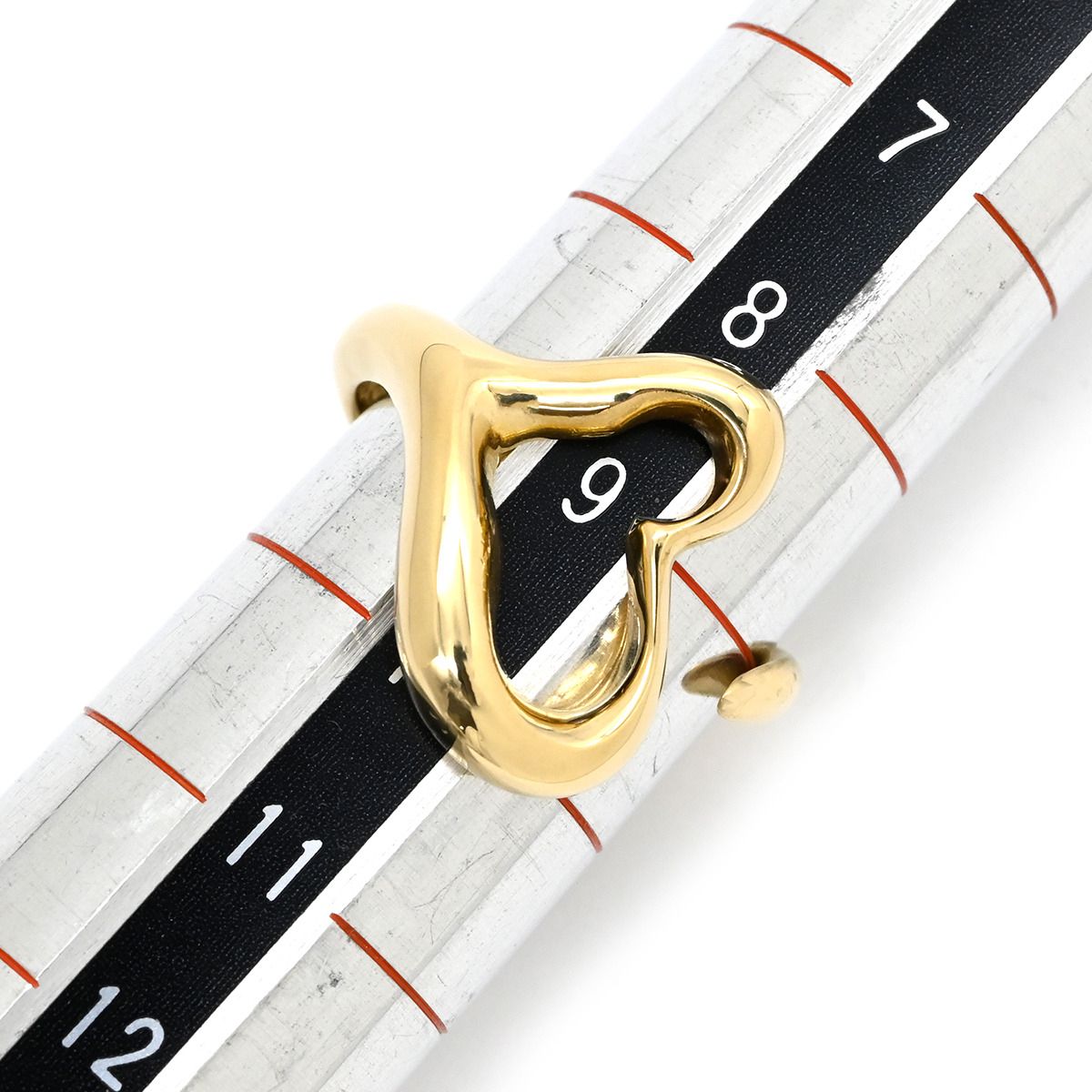 Tiffany & Co Ring Open Heart Yellow Gold Elsa Peretti — view 6