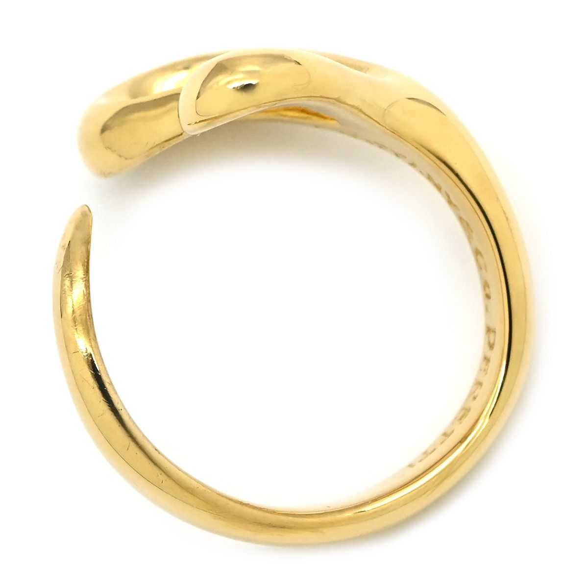 Tiffany & Co Ring Open Heart Yellow Gold Elsa Peretti — view 2