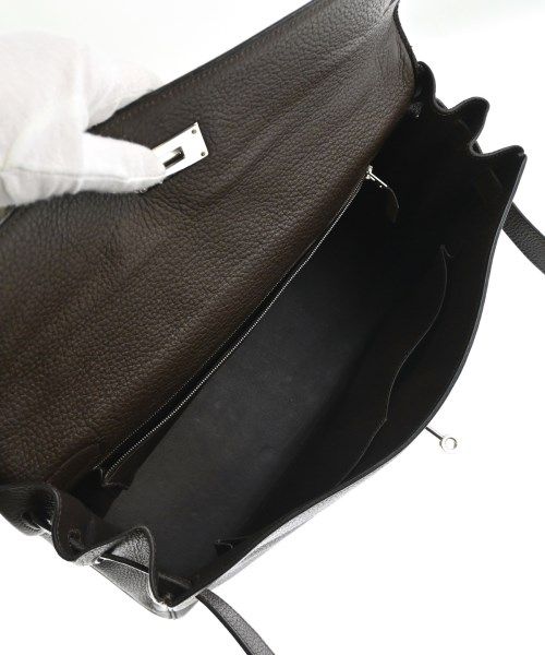 Hermes Kelly 40 Veau Togo Chocolat Silver Handbag — view 4