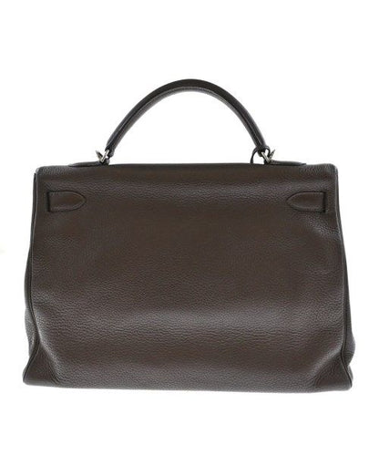 Hermes Kelly 40 Veau Togo Chocolat Silver Handbag — view 3