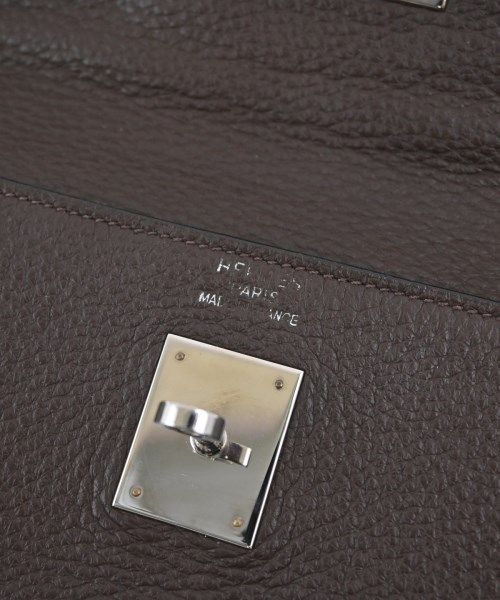 Hermes Kelly 40 Veau Togo Chocolat Silver Handbag — view 5