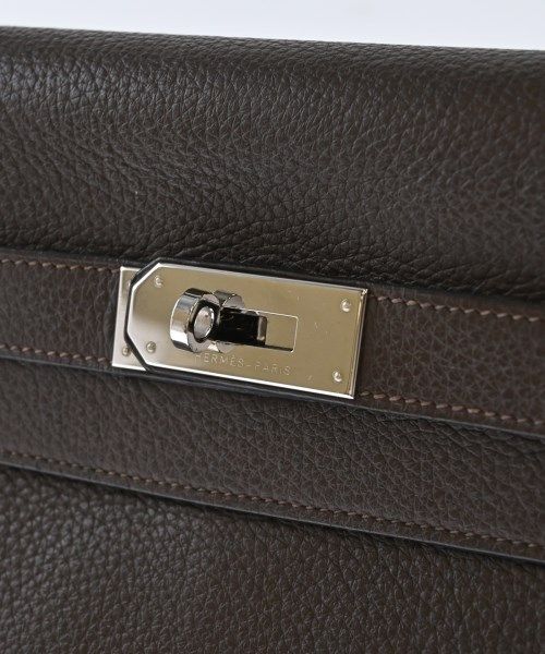 Hermes Kelly 40 Veau Togo Chocolat Silver Handbag — view 8