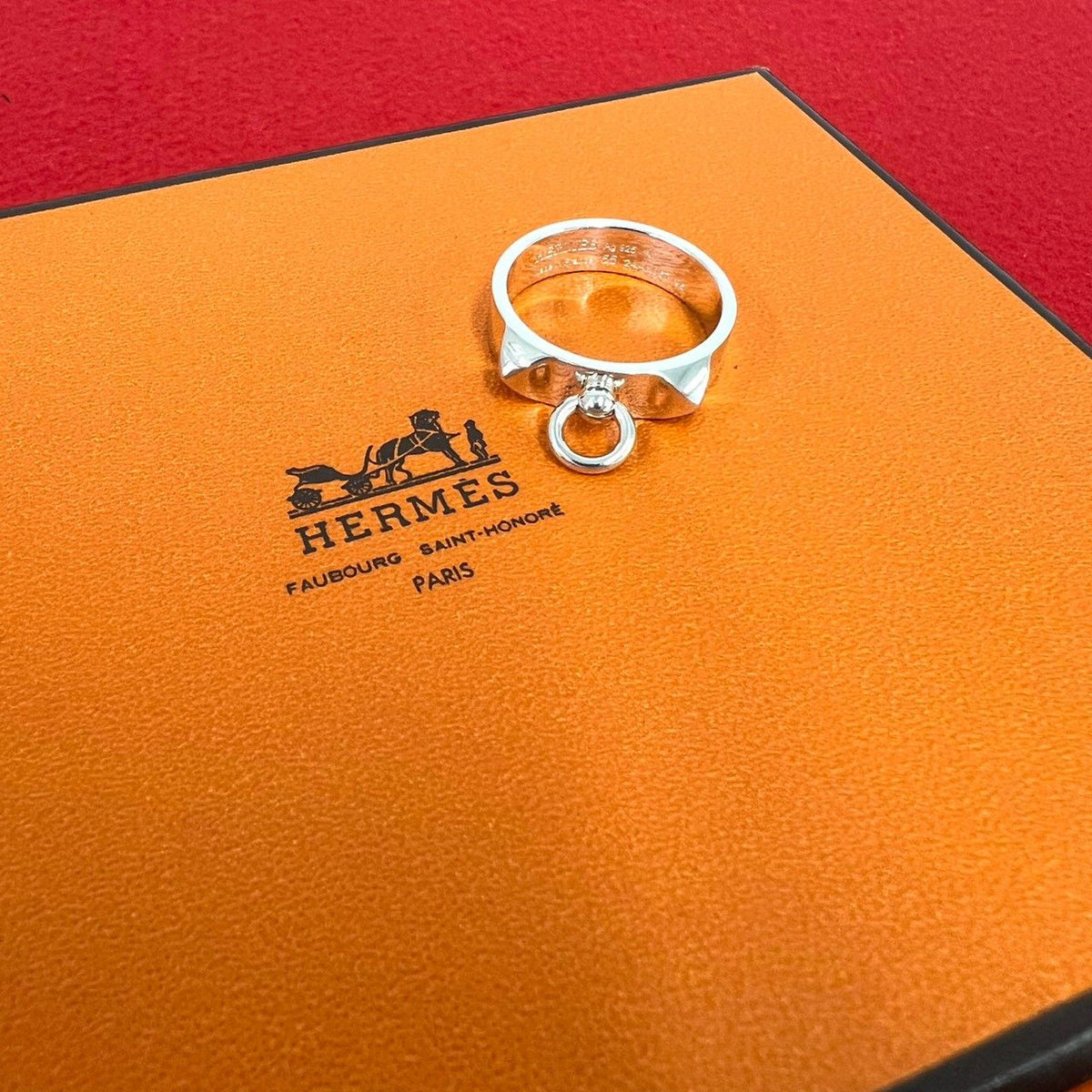 Hermes Collier de Chien Ring 925 Sterling Silver