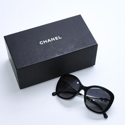 Chanel Sunglasses Eyewear S8 CC Logo Faux Pearl Black