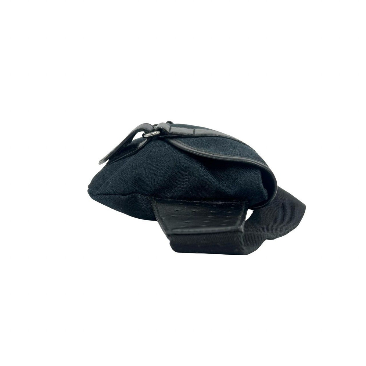 Gucci GG Canvas Leather Shoulder Bag Waist Pouch Black — view 6
