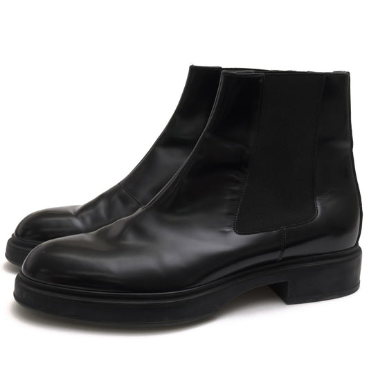 Hermes Side Gore Boots Shoes Patent Leather Black Bottillons Homme Fushion