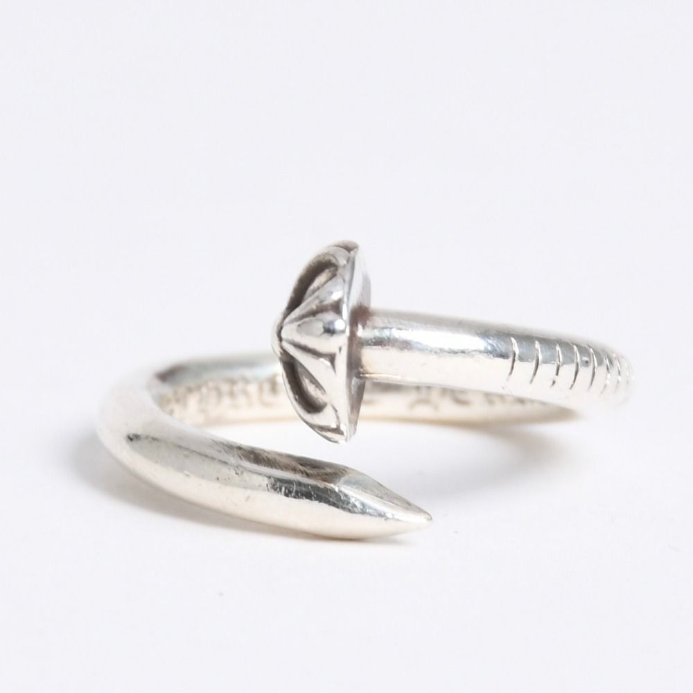 Chrome Hearts Rng Nail Cross Ball Ring 925 Sterling Silver