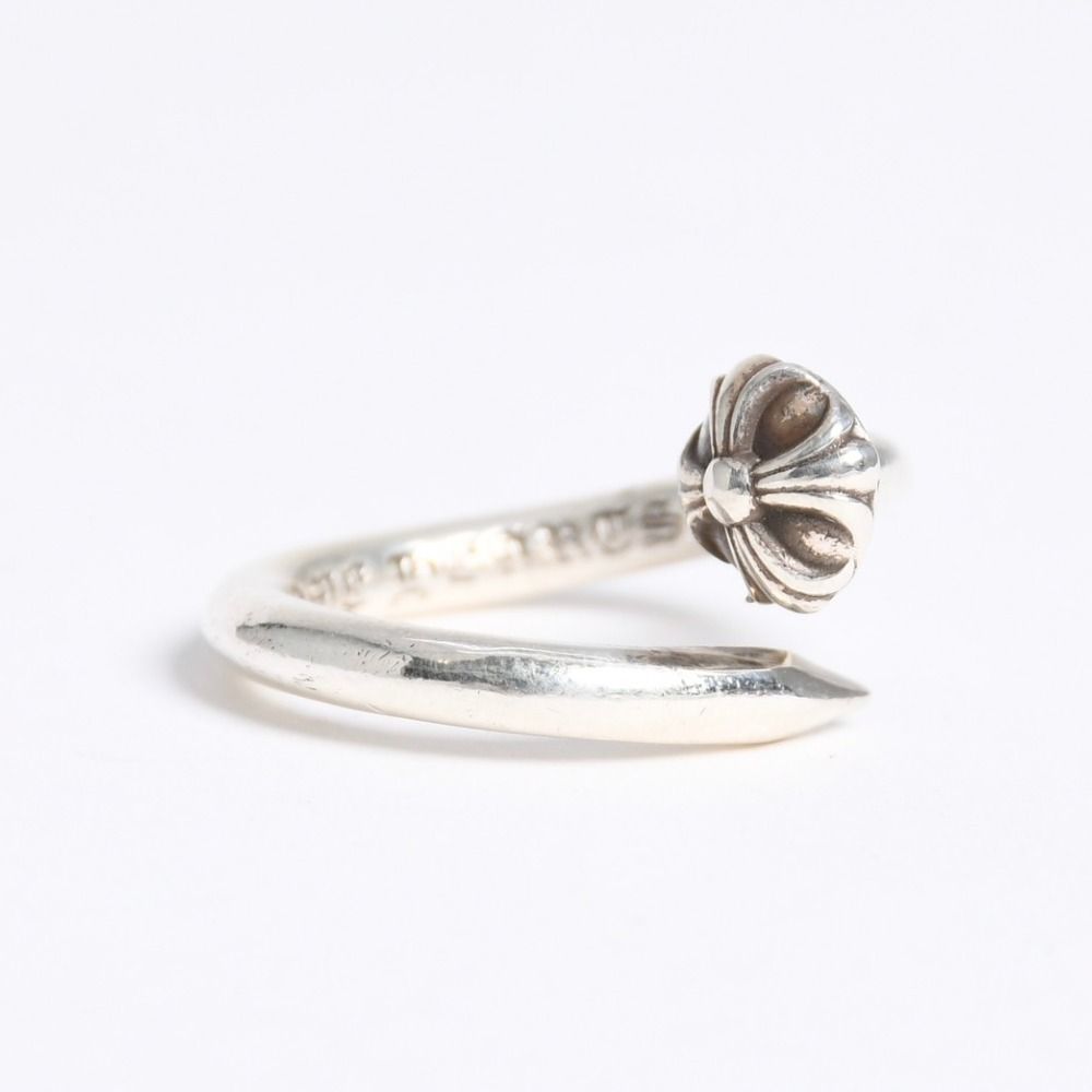 Chrome Hearts Rng Nail Cross Ball Ring 925 Sterling Silver — view 4
