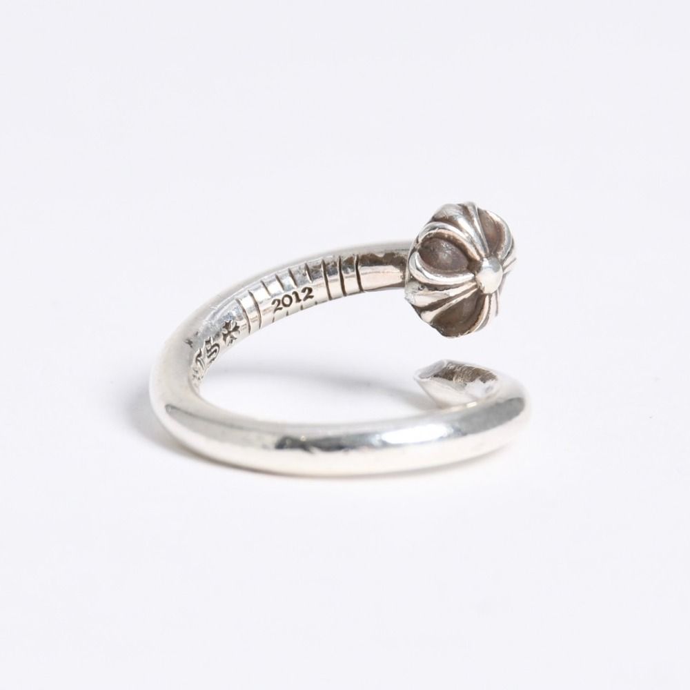 Chrome Hearts Rng Nail Cross Ball Ring 925 Sterling Silver — view 7