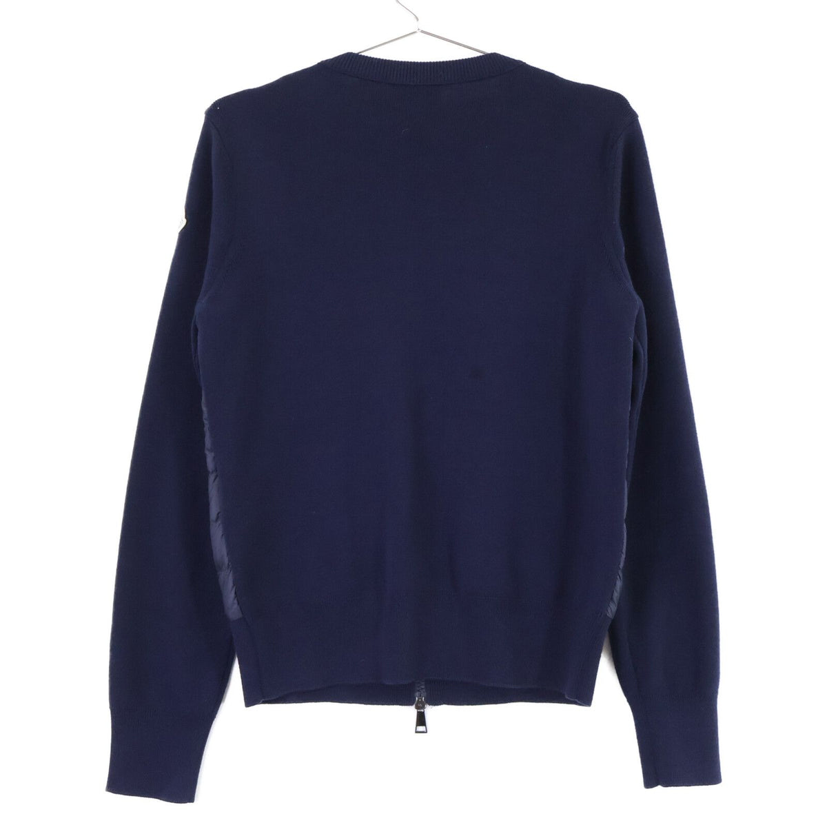 Moncler Cardigan Tricot Knit Down Contrast Collarless Jacket — view 2