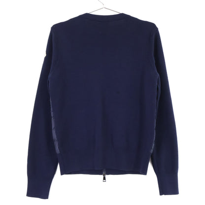 Moncler Cardigan Tricot Knit Down Contrast Collarless Jacket — view 2