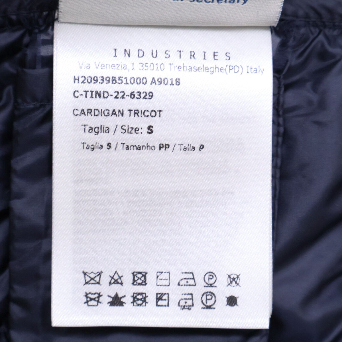 Moncler Cardigan Tricot Knit Down Contrast Collarless Jacket — view 5