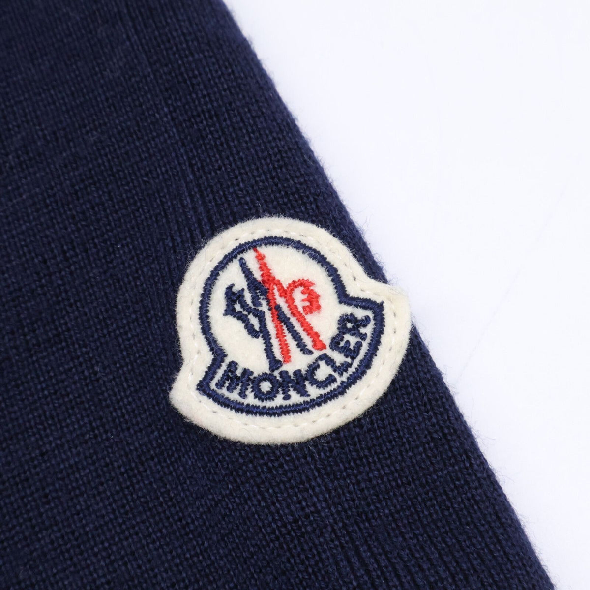 Moncler Cardigan Tricot Knit Down Contrast Collarless Jacket — view 8